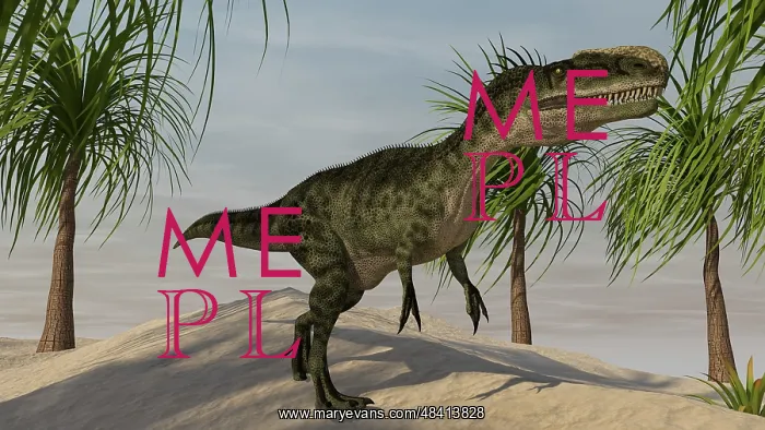 : Monolophosaurus in a tropical environment : Monolophosaurus in a tropical environment