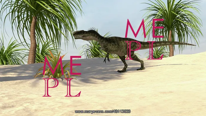 : Monolophosaurus in a tropical environment : Monolophosaurus in a tropical environment