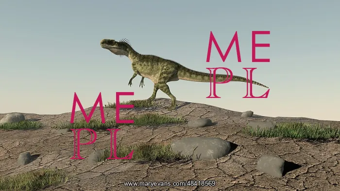 : Monolophosaurus walking across an open desert : Monolophosaurus walking across an open desert