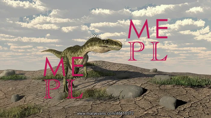  : Monolophosaurus walking across an open desert