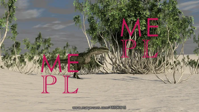 : Monolophosaurus walking across an open desert : Monolophosaurus walking across an open desert