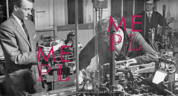 : The Monotype Caster Room at a Printing Works : The Monotype Caster Room at a Printing Works