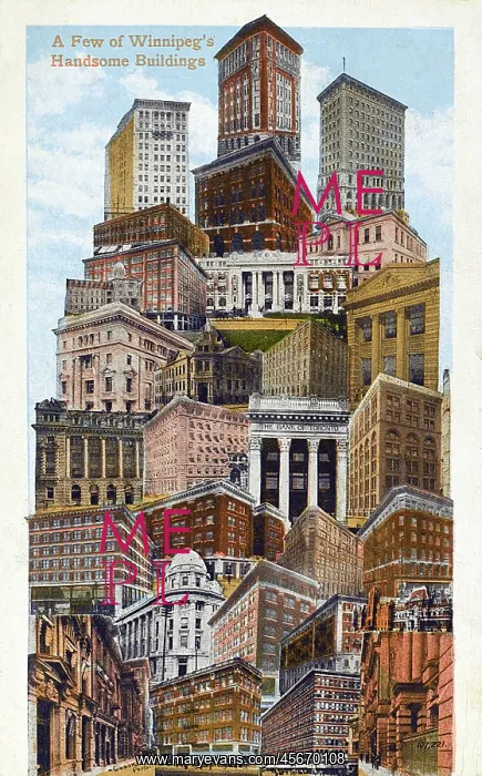  : Montage of some of the buildings of Winnipeg, Canada