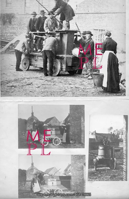 : Montage of images of parish fire pumps : Montage of images of parish fire pumps