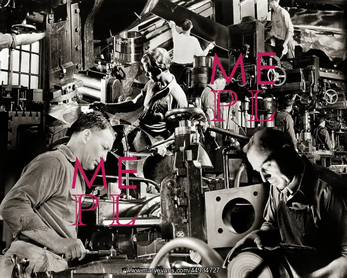 : Montage of Men Working at Lathes : Montage of Men Working at Lathes