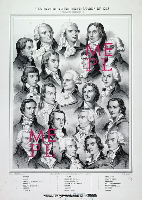 : Montagnard Republicans of 1793. Engraving : Montagnard Republicans of 1793. Engraving
