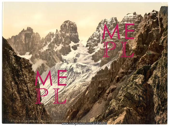 : Monte Cristallo and Piz Popena Group, Tyrol, Austro-Hungary : Monte Cristallo and Piz Popena Group, Tyrol, Austro-Hungary