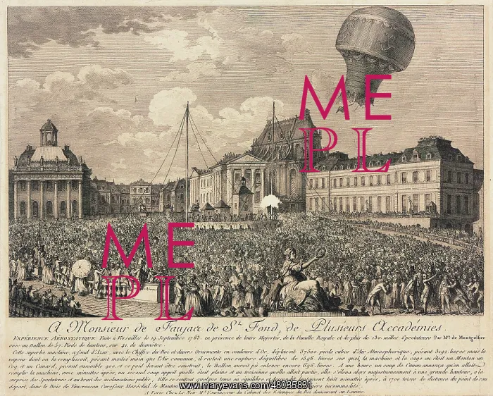 : Montgolfier balloon ascent, Versailles : Montgolfier balloon ascent, Versailles