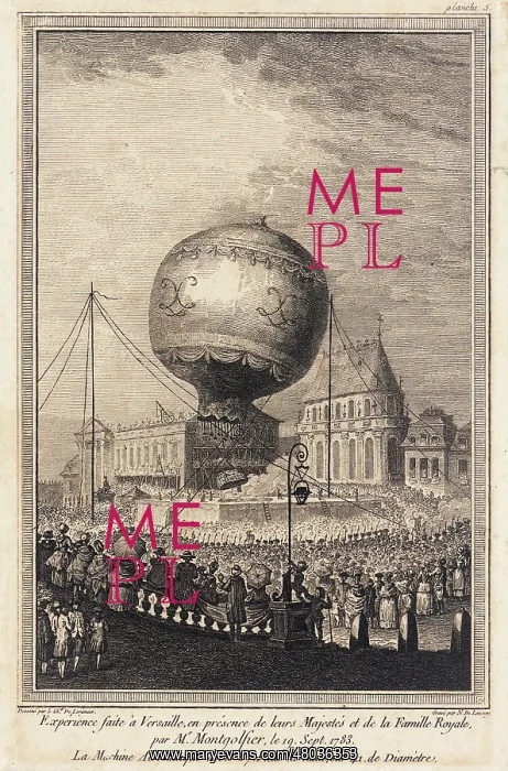 : Montgolfier balloon ascent, Versailles : Montgolfier balloon ascent, Versailles