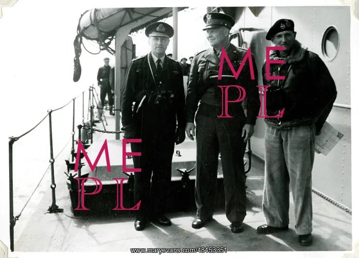 : Montgomery, Eisenhower and Admiral Ramsey, WW2 : Montgomery, Eisenhower and Admiral Ramsey, WW2