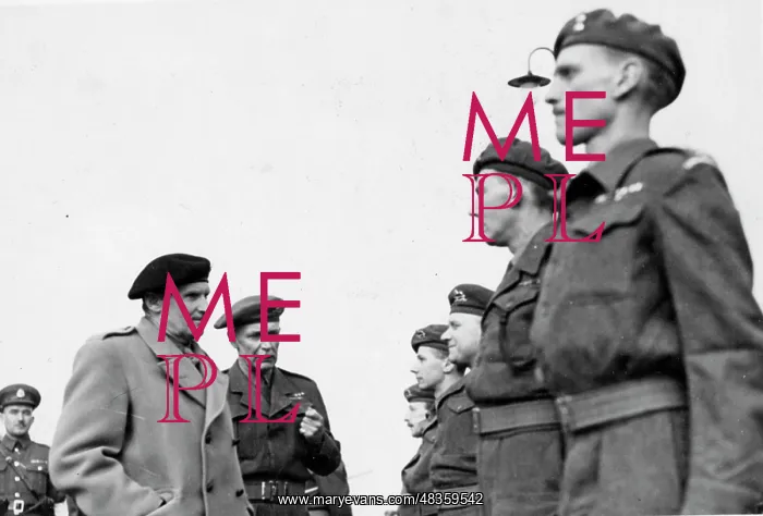 : Montgomery inspecting cadets, Yorkshire : Montgomery inspecting cadets, Yorkshire