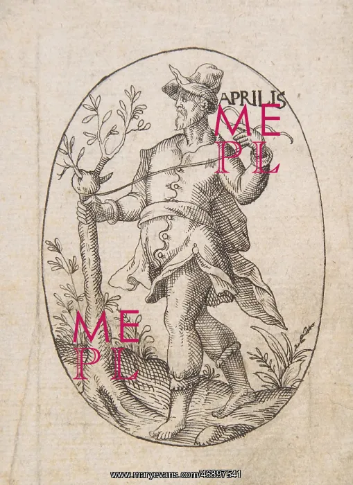 : The Month of April: Man Grafting a Branch onto : The Month of April: Man Grafting a Branch onto