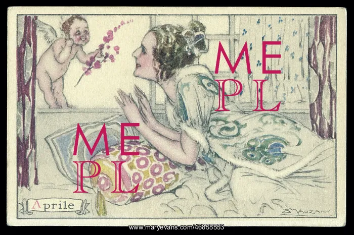  : Month Postcard -- Aprile (April)