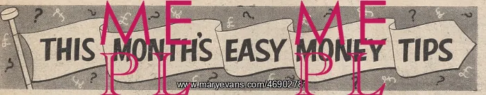 : This month's easy money tips - font and graphic from Practic : This month's easy money tips - font and graphic from Practic