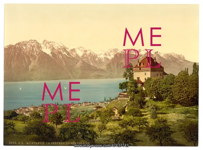 : Montreux, Chatelard Castle, Geneva Lake, Switzerland : Montreux, Chatelard Castle, Geneva Lake, Switzerland