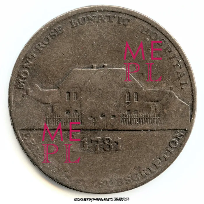 : Montrose Asylum Halfpenny Token : Montrose Asylum Halfpenny Token