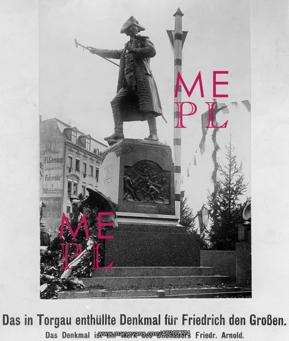: The monument of Frederick the Great in Torgau, 1912 : The monument of Frederick the Great in Torgau, 1912