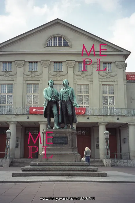 : Monument to Goethe and Schiller in Weimar, 2002 : Monument to Goethe and Schiller in Weimar, 2002