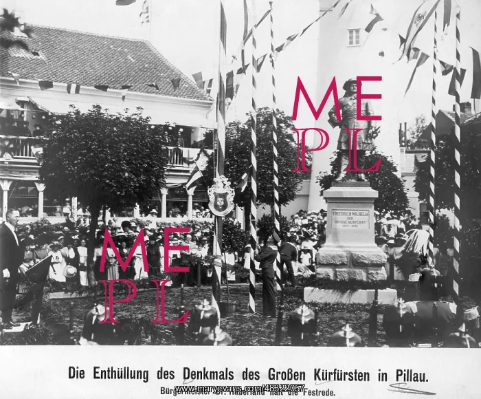 : Monument to the Great Elector in Pillau, 1913 : Monument to the Great Elector in Pillau, 1913