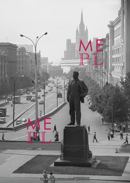 : Monument to Mayakovsky in Moscow, 1970 : Monument to Mayakovsky in Moscow, 1970