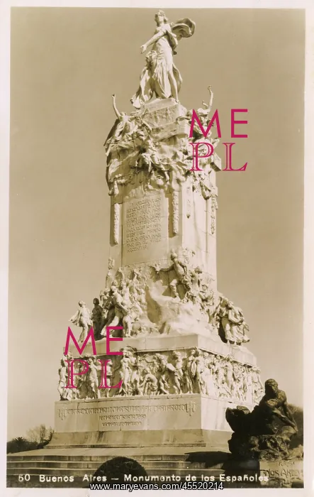 : Monument to the Spanish - Buenos Aires, Argentina : Monument to the Spanish - Buenos Aires, Argentina