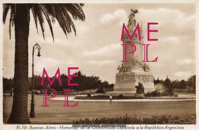 : Monument to the Spanish - Buenos Aires, Argentina : Monument to the Spanish - Buenos Aires, Argentina