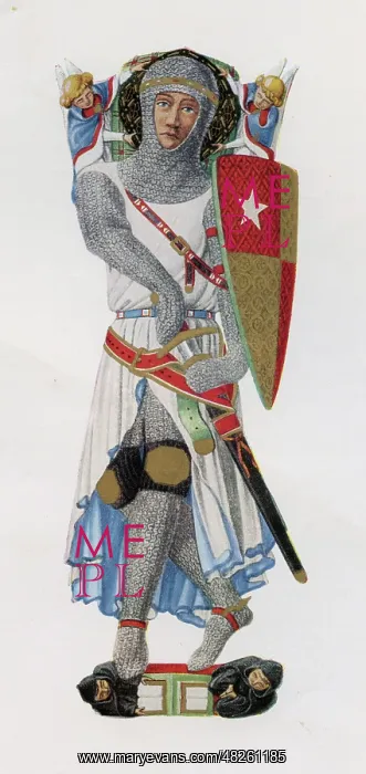 : Monumental Brass - Medieval Knight - Sir Robert de Setvans : Monumental Brass - Medieval Knight - Sir Robert de Setvans