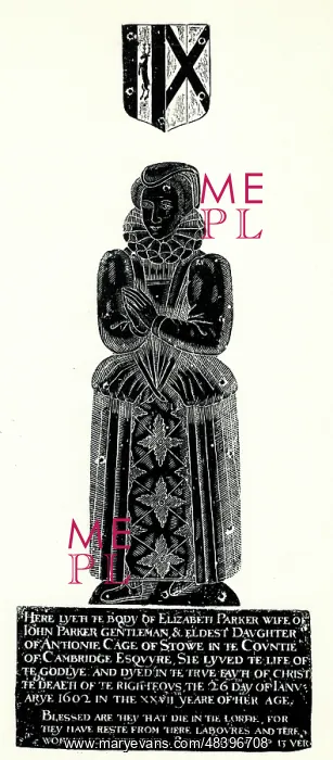 : Monumental Brass Rubbing, Elizabeth Parker : Monumental Brass Rubbing, Elizabeth Parker