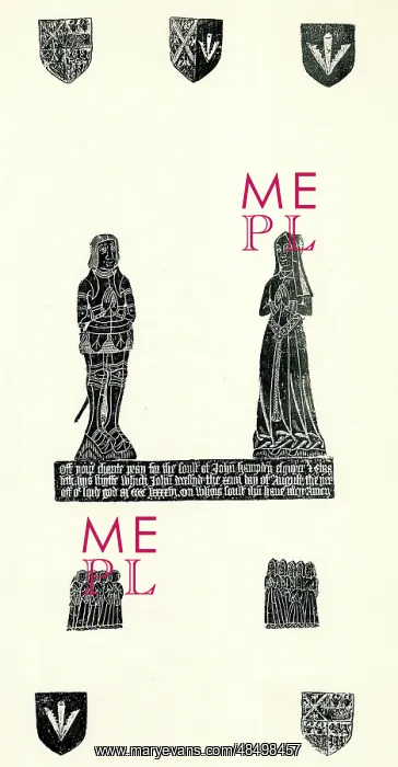 : Monumental brass rubbing, John and Elizabeth Hampden : Monumental brass rubbing, John and Elizabeth Hampden