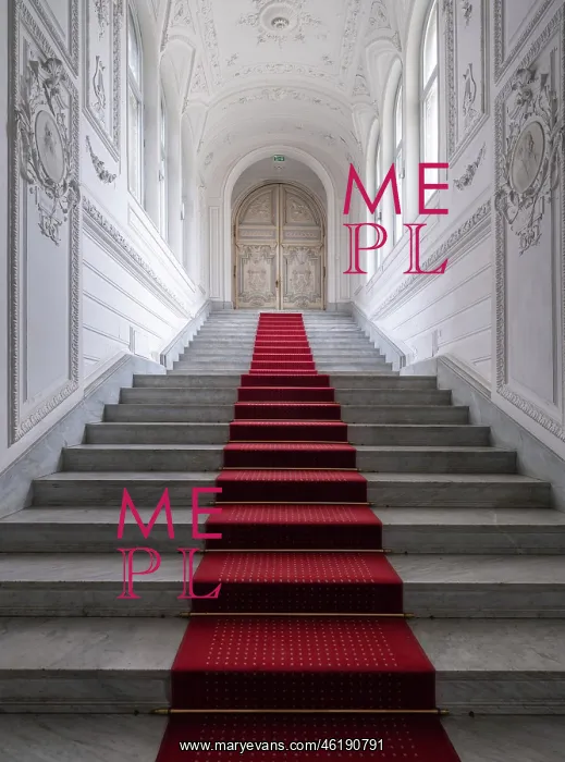 : Monumental staircase, Chateau de Valrose, Nice, France : Monumental staircase, Chateau de Valrose, Nice, France
