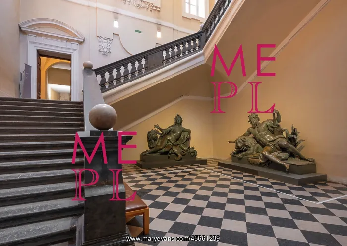 : Monumental staircase, Musee des Beaux-Arts, Lyon, France : Monumental staircase, Musee des Beaux-Arts, Lyon, France