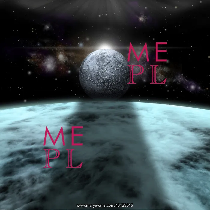 : A moon rises above a stormy gas giant planet : A moon rises above a stormy gas giant planet