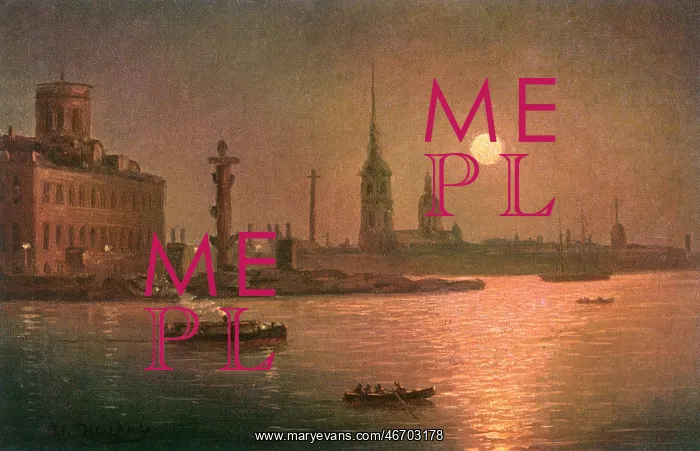 : Moonlight on the River Neva, Russia : Moonlight on the River Neva, Russia