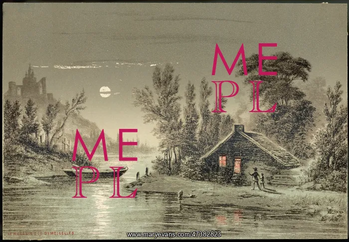 : MOONLIT HUT & RIVER : MOONLIT HUT & RIVER
