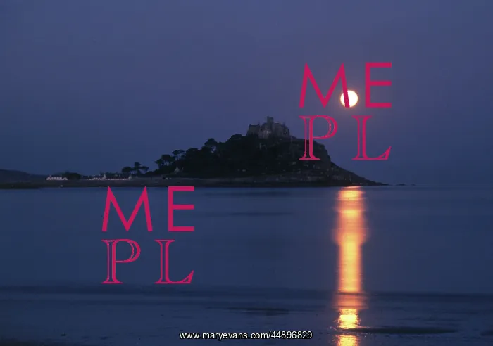 : Moonrise over St Michael's Mount, Cornwall : Moonrise over St Michael's Mount, Cornwall