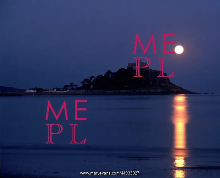 : Moonrise over St Michael's Mount, Cornwall : Moonrise over St Michael's Mount, Cornwall