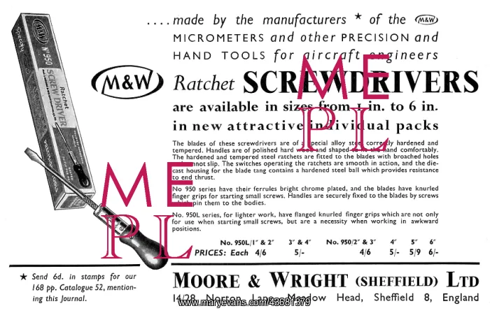 : Moore & Wright Ratchet Screwdrivers & Micrometers : Moore & Wright Ratchet Screwdrivers & Micrometers