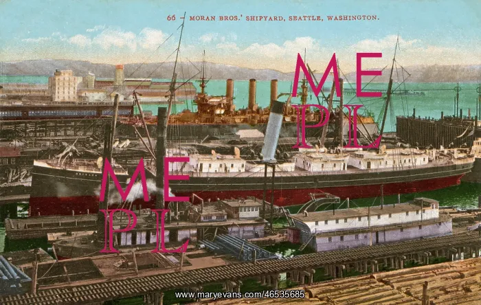 : Moran Brothers Shipyard at Seattle : Moran Brothers Shipyard at Seattle
