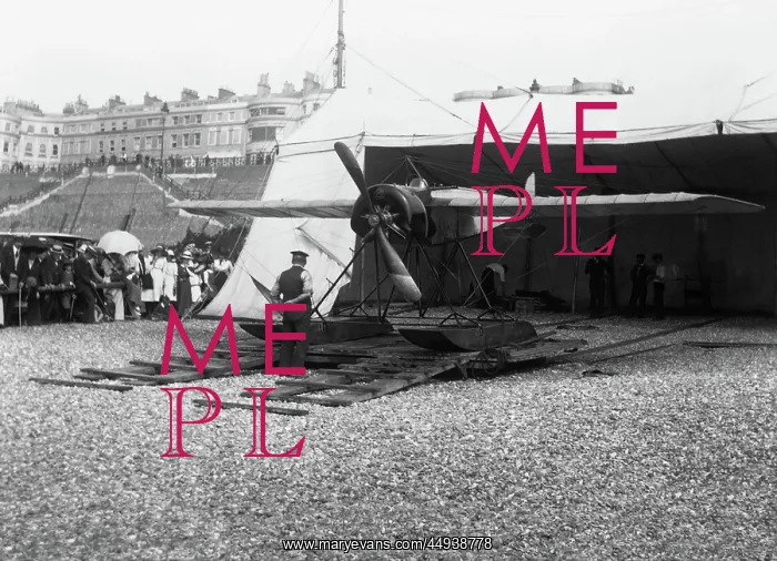 : Morane-Soulnier Monoplane Float-Plane Parked on the Beac? : Morane-Soulnier Monoplane Float-Plane Parked on the Beac?
