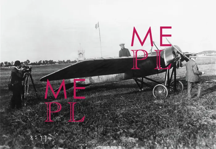  : Morane-Soulnier Type G Parked with a Pilot Posing for a ?