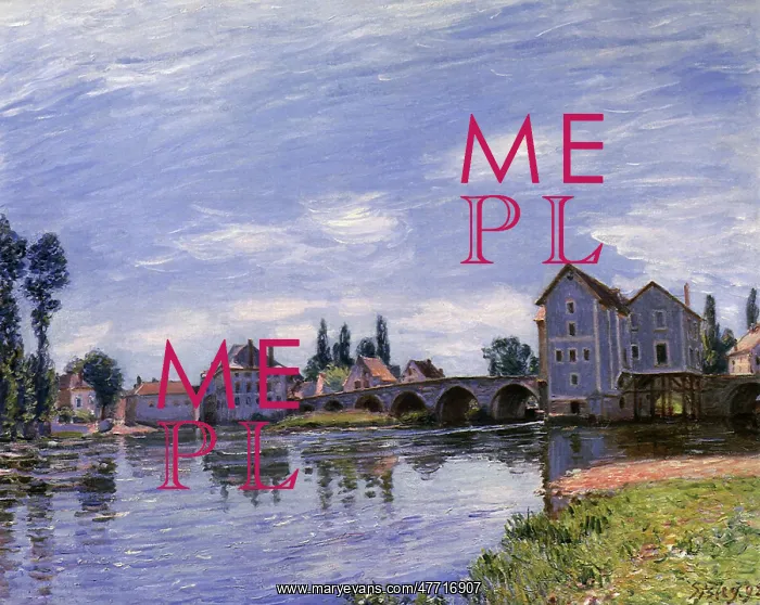  : Moret Bridge, by Alfred Sisley