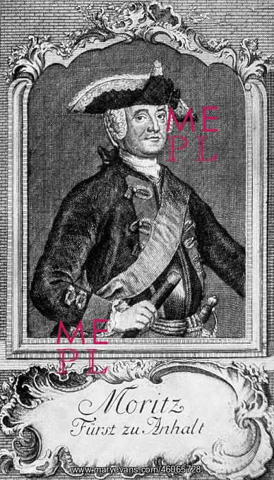 : Moritz, 31.10.1712 - 11.4.1760, Prince of Anhalt-Dessau : Moritz, 31.10.1712 - 11.4.1760, Prince of Anhalt-Dessau