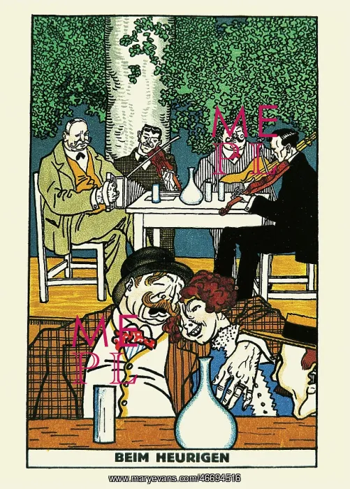 : Moriz Jung. At the Heuriger. Wiener : Moriz Jung. At the Heuriger. Wiener
