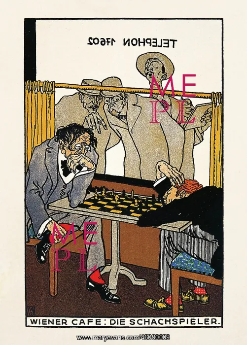 : Moriz Jung. Viennese Cafe. The Chess : Moriz Jung. Viennese Cafe. The Chess