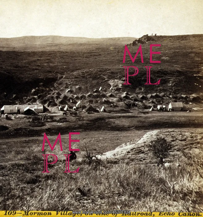 : Mormon village, on line of railroad, Echo ? : Mormon village, on line of railroad, Echo ?
