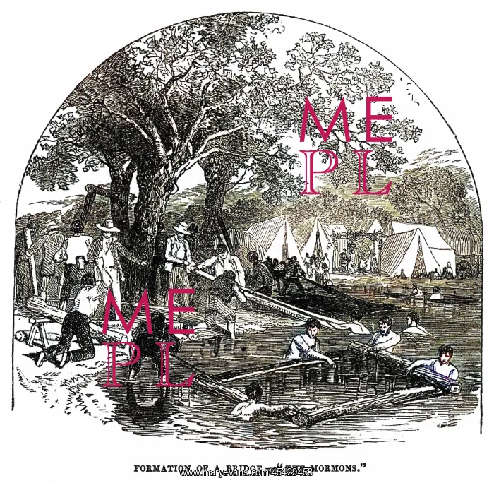 : The Mormons-the formation of a bridge : The Mormons-the formation of a bridge