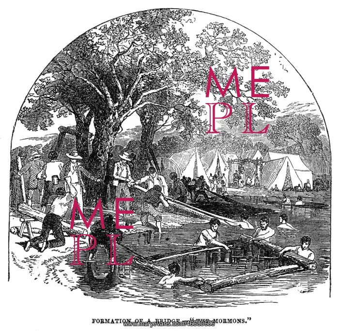 : The Mormons-the formation of a bridge : The Mormons-the formation of a bridge