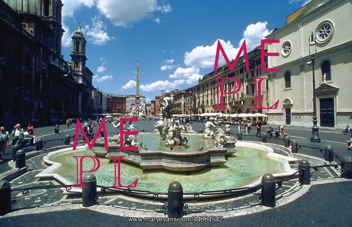: The Moro Fountain, Piazza Navona : The Moro Fountain, Piazza Navona