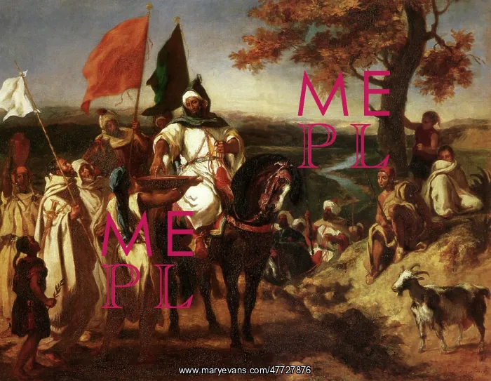 : Moroccan Chieftan Receiving Tribute, by Delacroix : Moroccan Chieftan Receiving Tribute, by Delacroix
