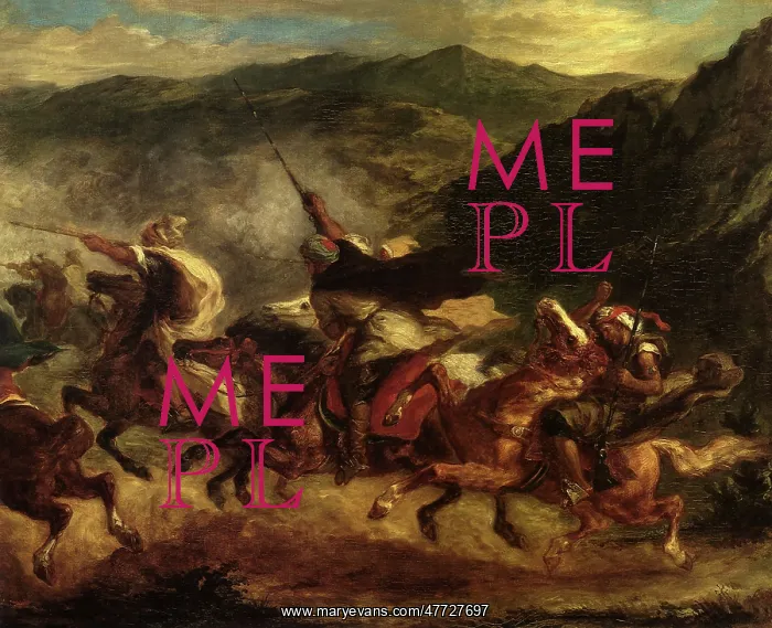 : Moroccan Military Exercises, by Delacroix : Moroccan Military Exercises, by Delacroix